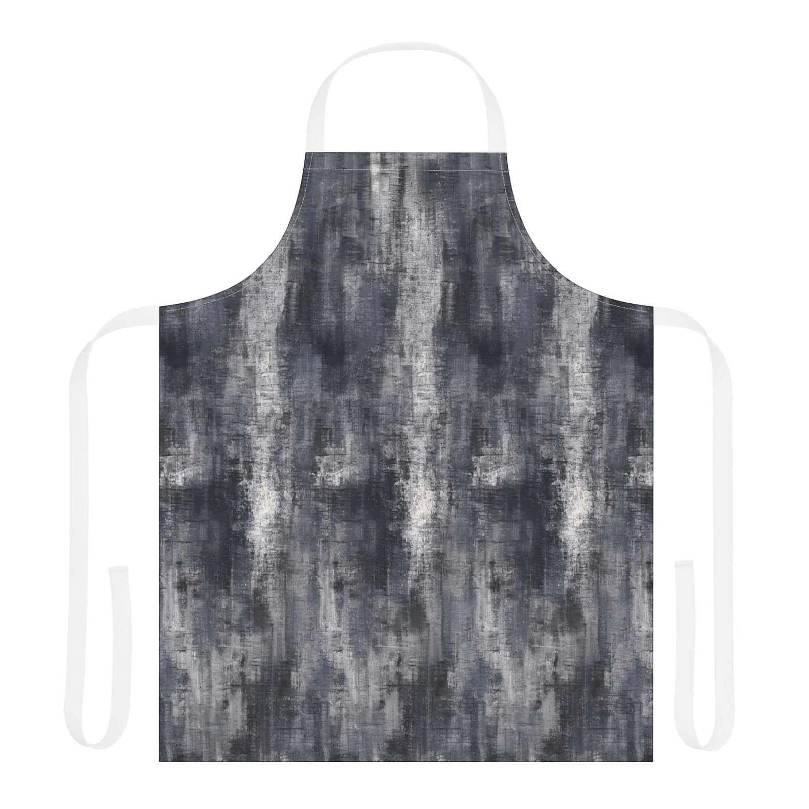 Stylish Gray Tie-Dye Apron for Cooking, BBQ, Crafting, Designer Gift, Kitchen Decor, Unique Kitchenware