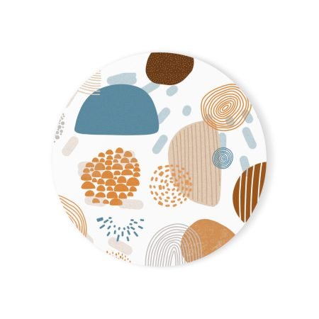 Stylish Cork Coaster Set - Abstract Design, Eco-Friendly Home Decor, Unique Gift for Housewarming, Kitchen, or Café