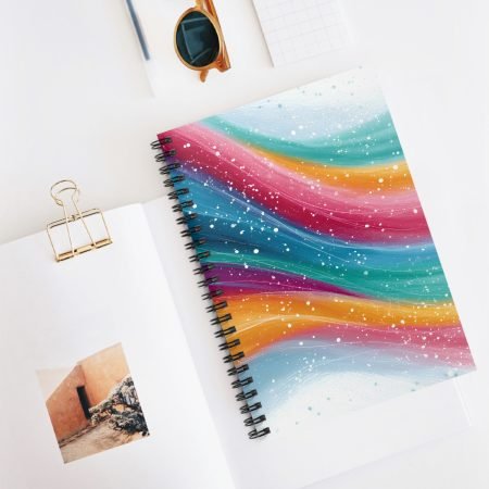 Colorful Spiral Notebook - Ruled Line, Bright Note Book for Students, Art Journal, Inspirational Writing, Gift for Artists