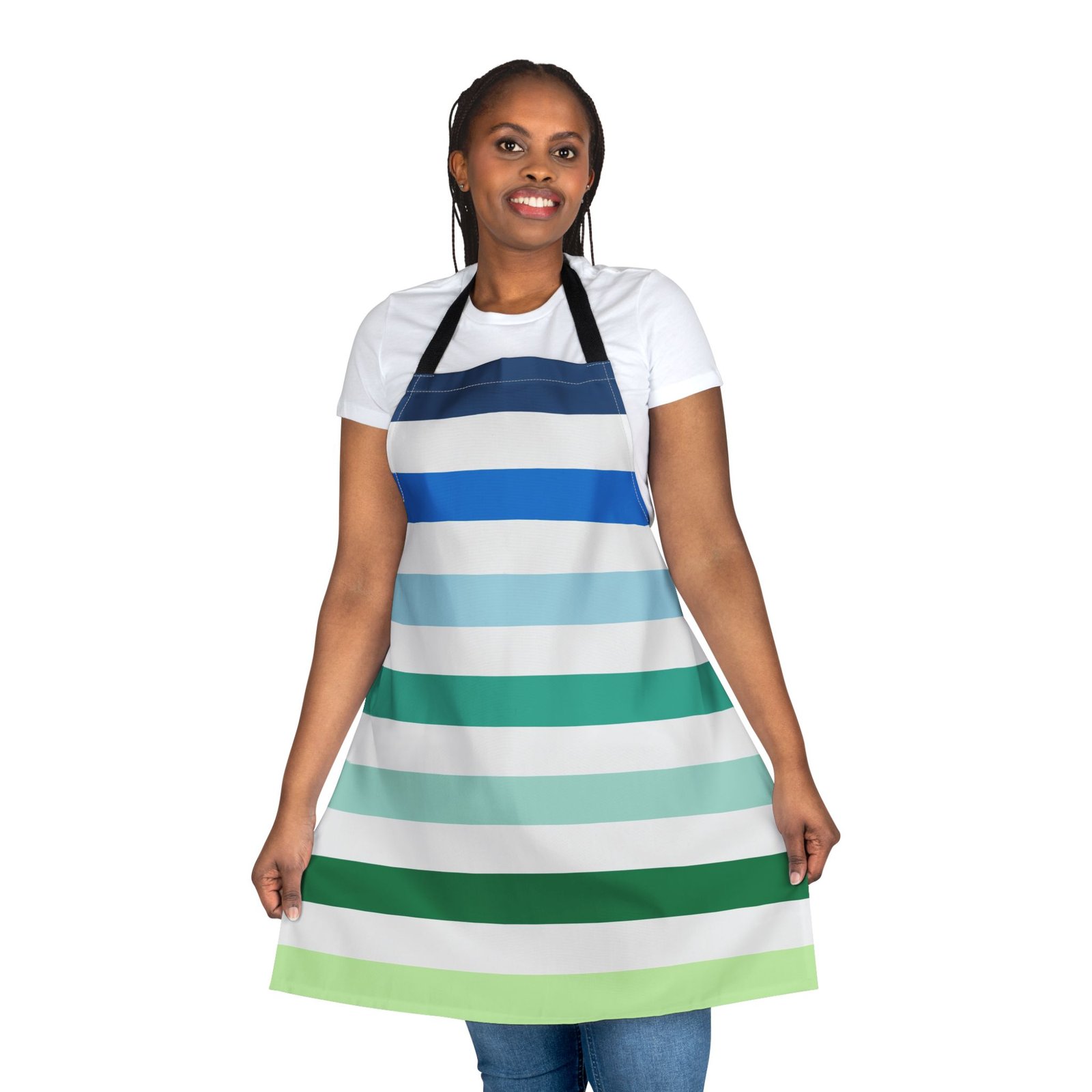 Colorful Striped Apron with 5 Adjustable Straps, Cooking Gift, Baking Accessory, BBQ Apron, Kitchen Decor, Chef Gift - Image 4