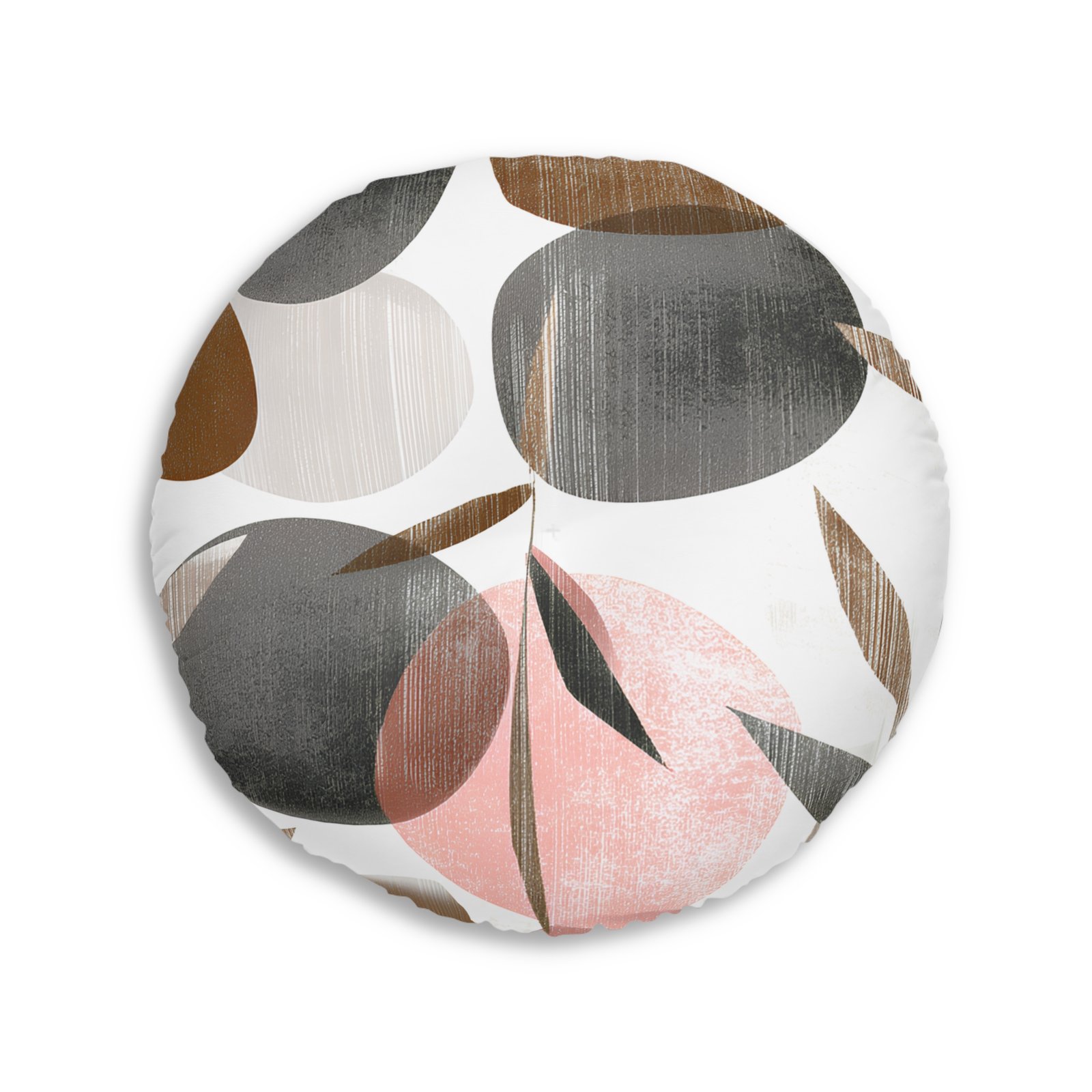 Modern Tufted Floor Pillow, Round - Boho Decor, Minimalist Cushion, Cozy Seating, Living Room Accent, Gift Idea for Home - Image 2