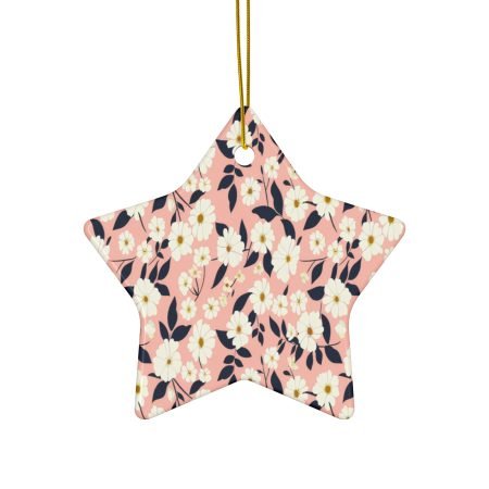 Floral Star Ceramic Ornament | Charming Holiday Decor, Gifts for Christmas, Tree Decorations, Home Accents, Spring Celebrations, [...]