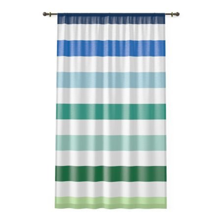 Modern Striped Window Curtain | Vibrant Home Decor | Living Room, Bedroom, Summer Vibes, Nautical Theme, Gift Idea