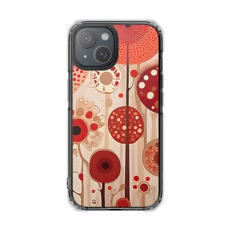 Stylish Magnetic Phone Case with Floral Design, Phone Cover for Women, Customizable Phone Accessory, Gift for Her, Trendy Tech Decor