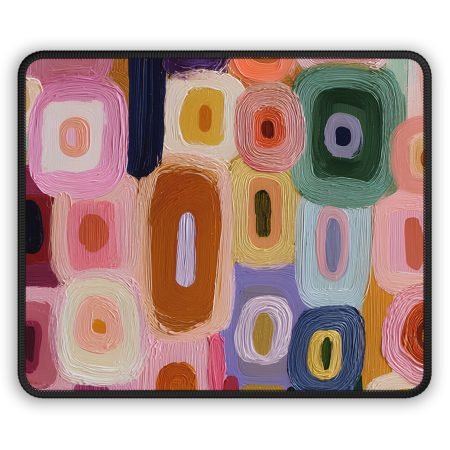 Colorful Abstract Gaming Mouse Pad - Vibrant Desk Accessory for Gamers,  Gift for Gamers, Game Room Decor, Study Space