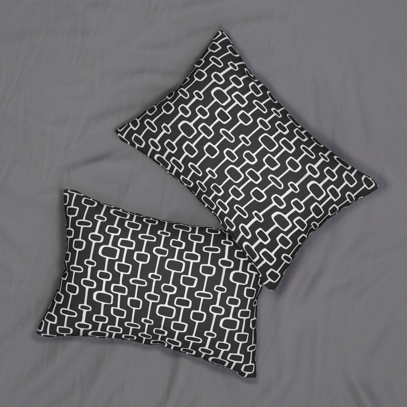 Modern Geometric Lumbar Pillow, Accent Cushion, Home Decor, Office Pillow, Gift for Her, Minimalist Design, Stylish Throw Pillow - Image 4