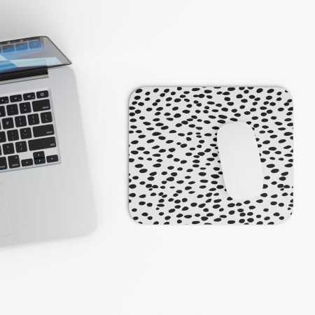 Chic Dotted Mouse Pad, Polka Dot Desk Accessory, Modern Office Decor, Gift for Remote Workers, Unique Computer Mat