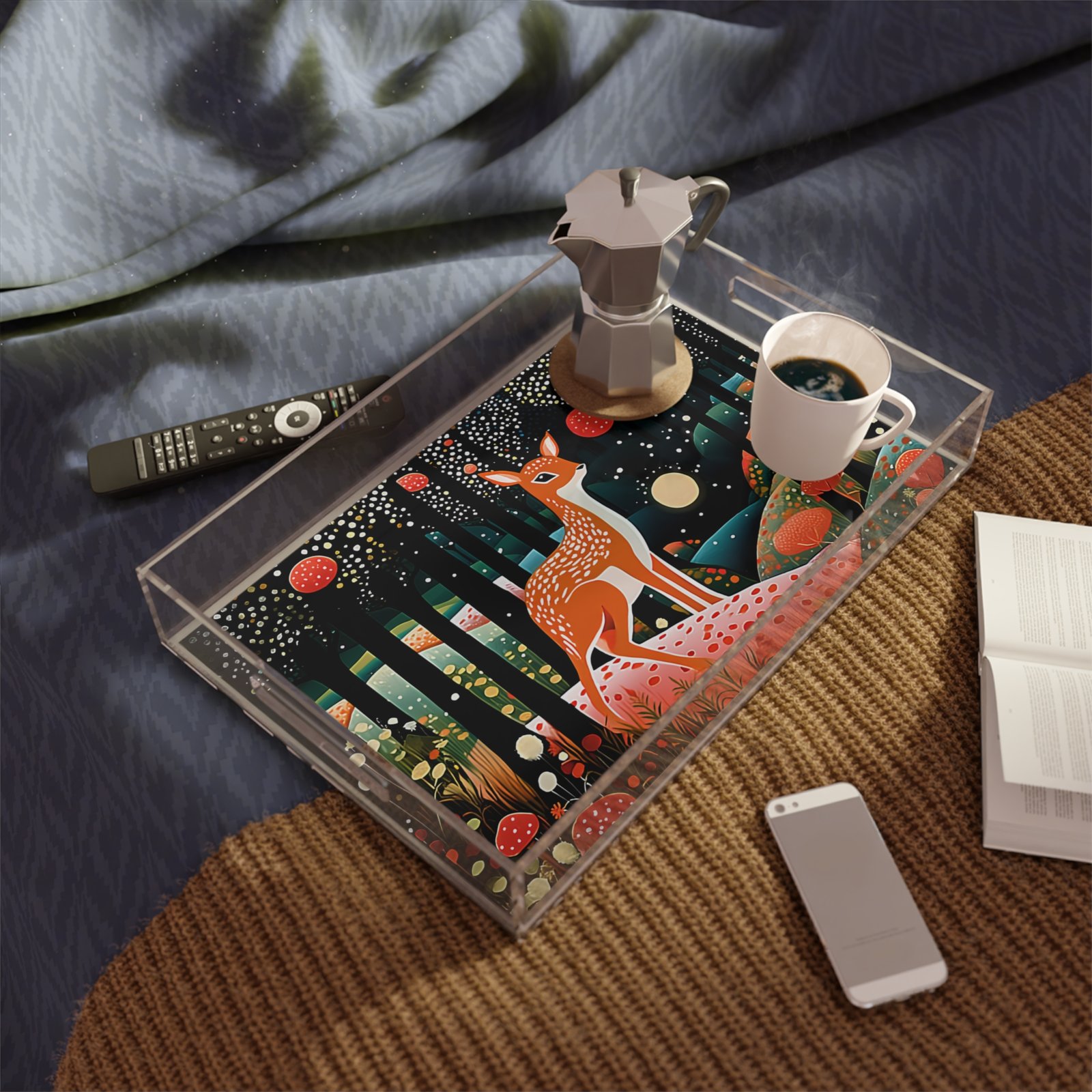 Nature-Inspired Acrylic Serving Tray, Boho Decor, Home Organization, Gift for Nature Lovers, Kitchen and Dining Decor - Image 4