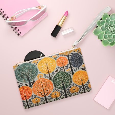 Vibrant Nature Clutch Bag, Floral Wristlet, Summer Accessory, Eco-Friendly Purse, Gift for Nature Lovers