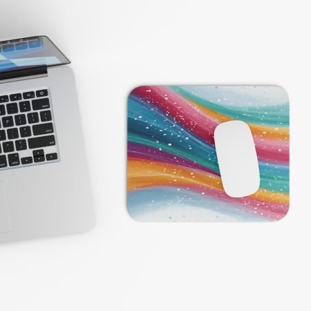 Vibrant Abstract Mouse Pad - Colorful Desk Accessory for Home Office, Gamer Gift, Computer Mouse Mat, Eco-Friendly Decor