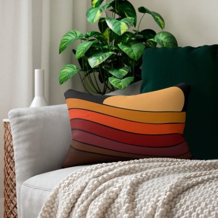 Sunset Vibe Lumbar Pillow - Boho Home Decor, Cozy Throw Pillow for Living Room, Travel Pillow, Relaxation Gift