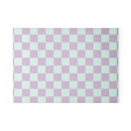 Chic Checkerboard Glass Cutting Board, Stylish Kitchen Décor, Modern Cooking Accessory, Housewarming Gift, Cooking Companion, Lavender [...]