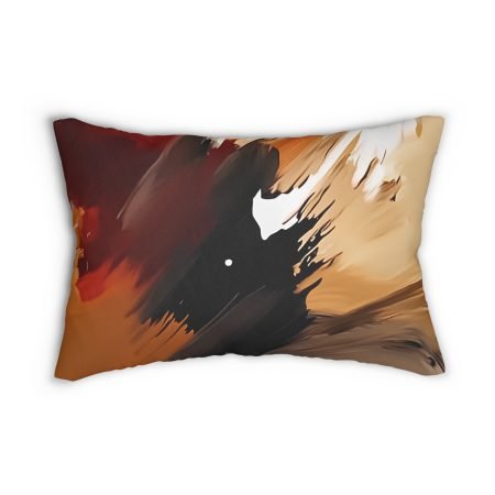 Artistic Abstract Lumbar Pillow, Decorative Throw Pillow, Cozy Home Decor, Modern Cushion for Living Room, Unique Gift Idea