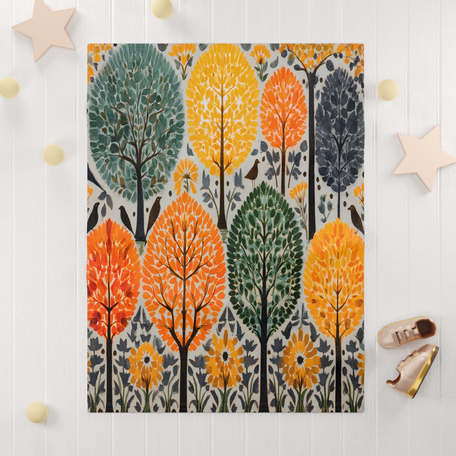 Cozy Floral Baby Blanket | Soft Fleece Nursery Decor, Baby Shower Gift, Newborn Blanket, Toddler Comfort, Floral Print - Image 2