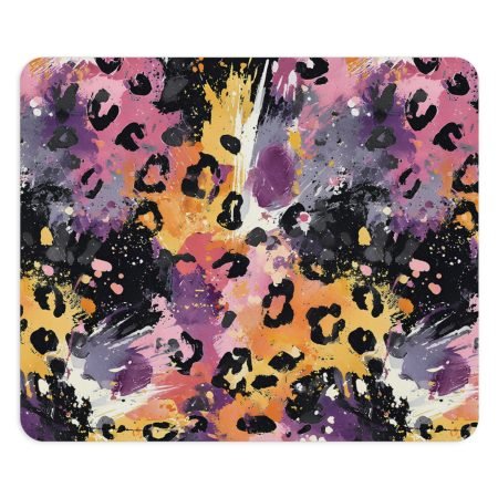 Vibrant Leopard Print Mouse Pad - Stylish Desk Accessory, Office Decor, Gamer Gift, Animal Print, Computer Mat