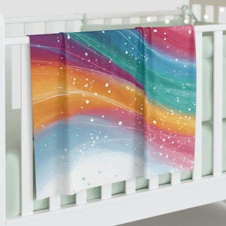 Colorful Baby Swaddle Blanket | Newborn Gift, Nursery Decor, Baby Shower Gift, Soft Infant Swaddle, Rainbow Wrap