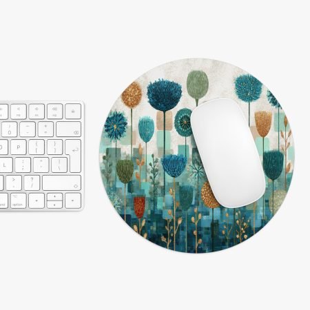 Floral Design Mouse Pad - Colorful Desk Accessory, Office Gift, Stylish Mouse Mat, Eco-Friendly Computer Pad, Home Decor