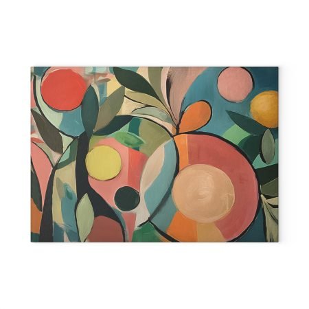 Colorful Abstract Glass Cutting Board, Kitchen Decor, Housewarming Gift, Modern Home Art, Unique Gift for Chefs