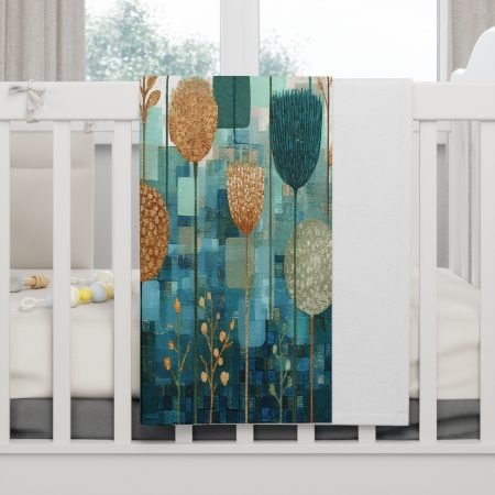 Floral Soft Fleece Baby Blanket, Cozy Nursery Decor, Gift for New Parents, Floral Baby Shower, Kids Room Accessory