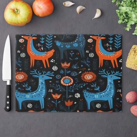Whimsical Deer Design Cutting Board - Perfect for Gifts, Kitchen Decor, Rustic Home, Holiday Celebrations, Housewarming