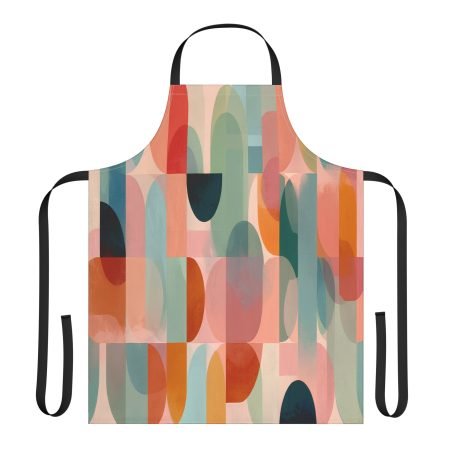 Colorful Geometric Apron | AOP Design for Chefs, Home Cooks, Gift for Housewarming, Birthday, Kitchen Decor