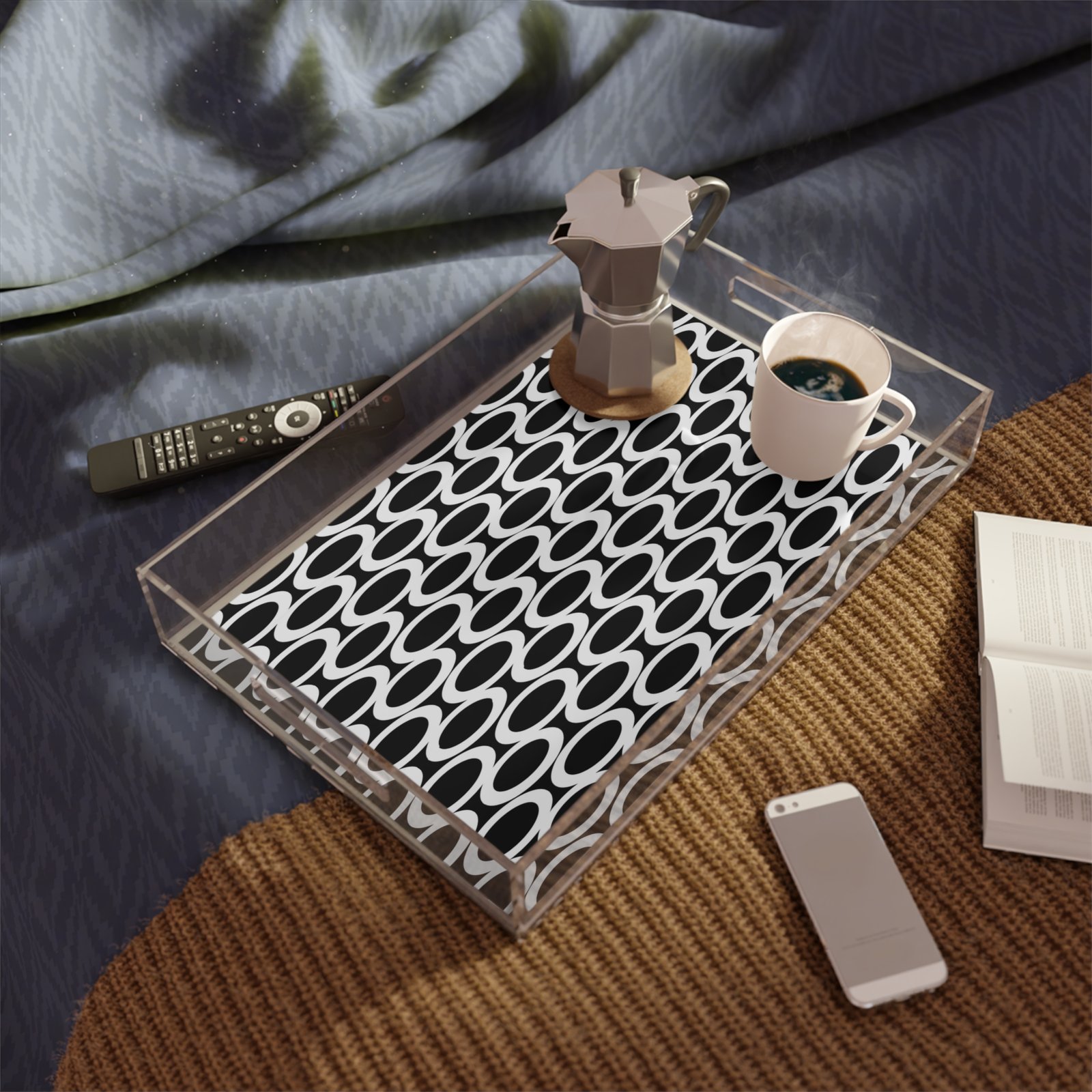 Modern Acrylic Serving Tray - Chic Home Decor, Stylish Gift, Entertaining Essentials, Kitchen Organizer, Unique Housewarming Present - Image 4