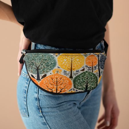 Vibrant Tree Pattern Fanny Pack for Adventurers, Festival Goers, Travel Essentials, Outdoor Events, Unique Gift Idea