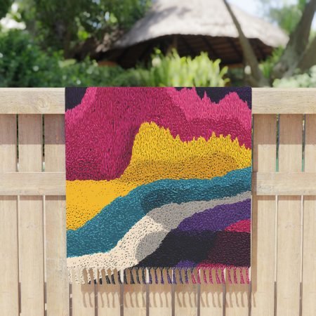 Boho Beach Towel - Vibrant Throw for Beach Days, Picnics, Home Decor, Travel, Summer Vibes