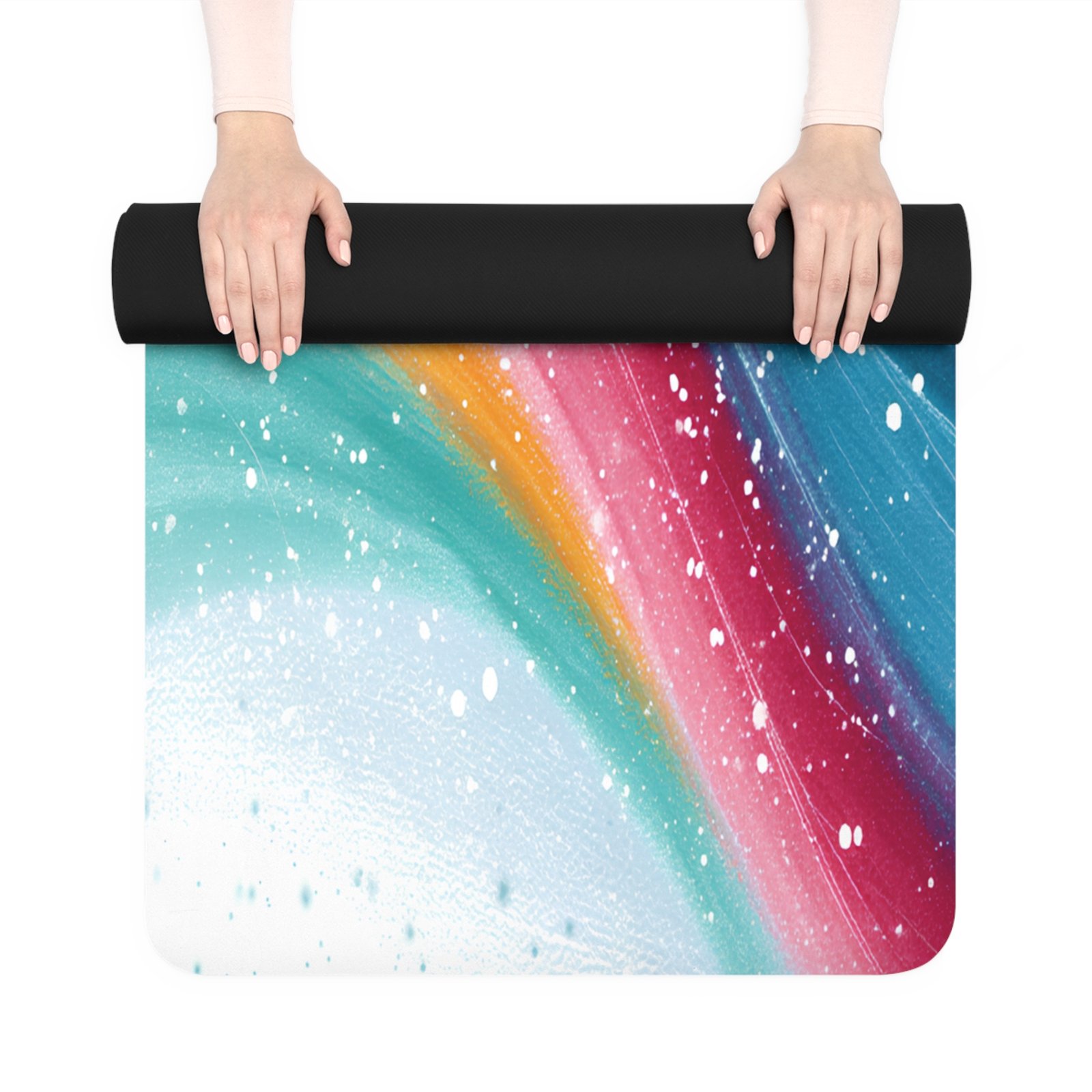 Colorful Rubber Yoga Mat, Non-Slip Exercise Mat, Fitness Mat for Home Workouts, Vibrant Yoga Accessory, Perfect Gift for Yogis - Image 2