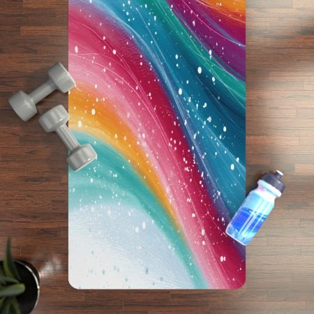 Colorful Rubber Yoga Mat, Non-Slip Exercise Mat, Fitness Mat for Home Workouts, Vibrant Yoga Accessory, Perfect Gift for Yogis