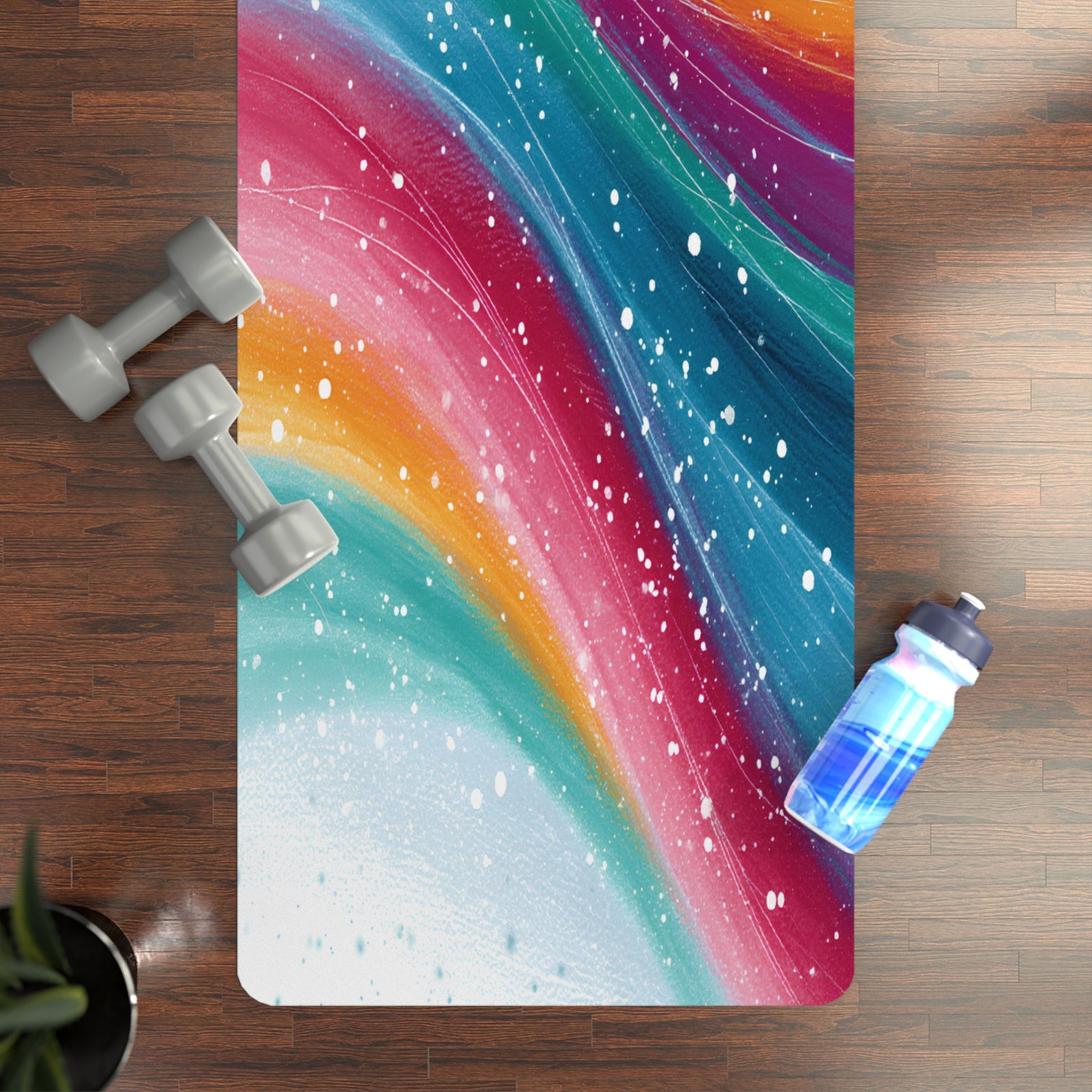 Colorful Rubber Yoga Mat, Non-Slip Exercise Mat, Fitness Mat for Home Workouts, Vibrant Yoga Accessory, Perfect Gift for Yogis