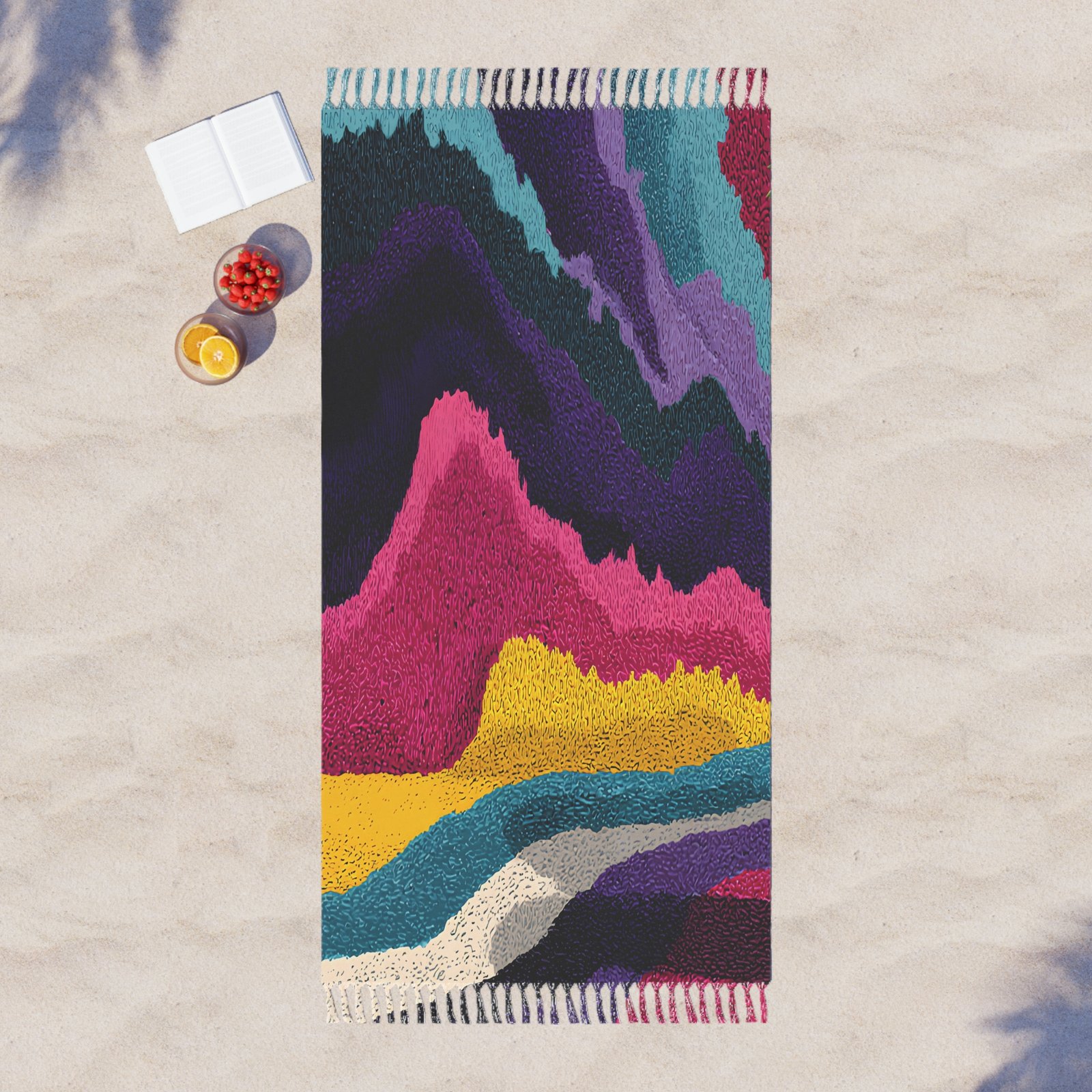 Boho Beach Towel - Vibrant Throw for Beach Days, Picnics, Home Decor, Travel, Summer Vibes - Image 3