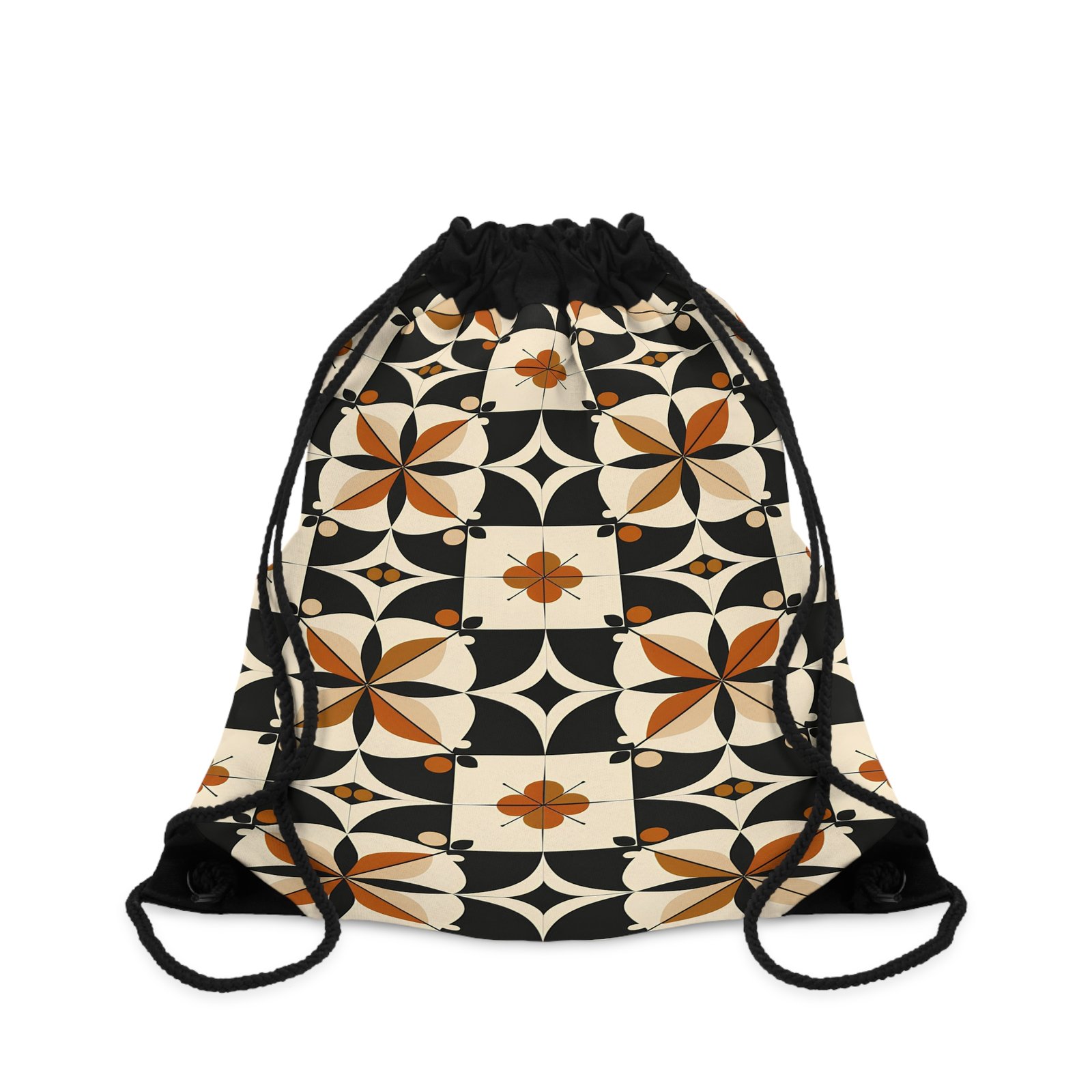 Stylish Floral Drawstring Bag, Casual Gym Sack, Reusable Travel Pouch, Unique Gift for Her, Minimalist Tote - Image 2