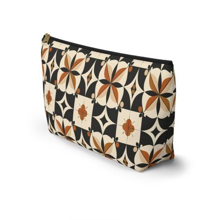 Chic Floral Accessory Pouch, Makeup Bag, Travel Organizer, Gift for Her, Eco-friendly Storage, Flower Pattern Cosmetic Case