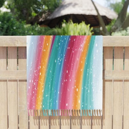Vibrant Boho Beach Towel, Colorful Pool Blanket, Summer Picnic Essential, Bohemian Decor, Beach Day Must-Have