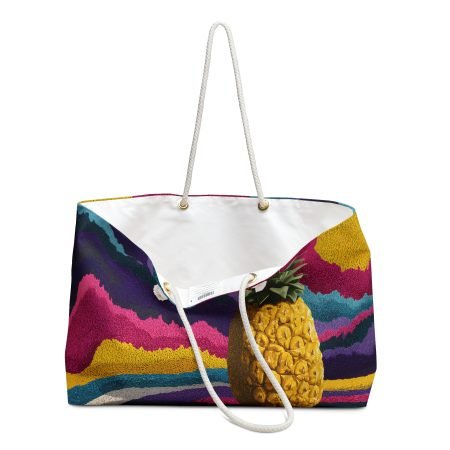 Colorful Pineapple Weekender Bag - Perfect for Travel, Beach Trips, Gifts, Summer Vibes, Festivals