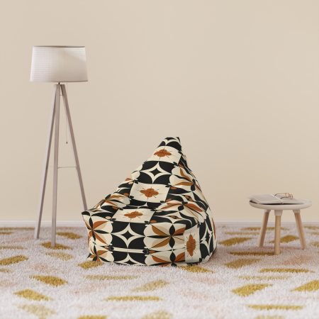 Retro Floral Bean Bag Chair Cover | Cozy Lounge Decor for Kids & Adults, Unique Gifts for Home, Bohemian Style Furniture