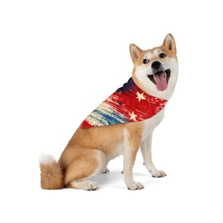 Pet Bandana - Distressed American Flag Dog Bandana (Patriotic 4th of July Accessory)