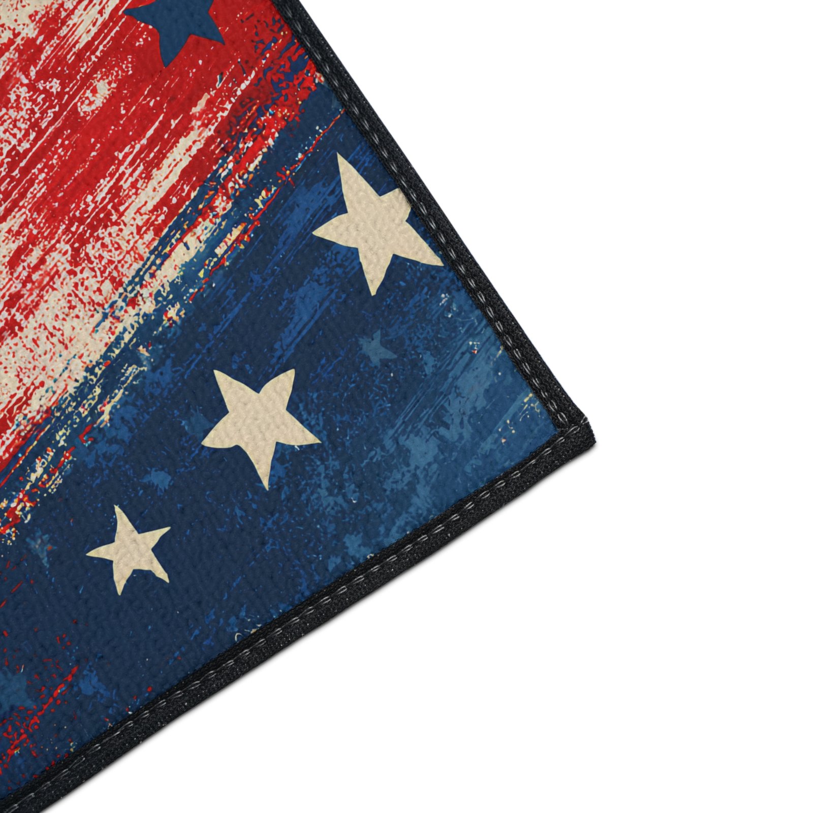 Patriotic Stars Heavy-Duty Floor Mat — American Flag Grunge Welcome Rug - Image 3