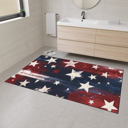 Patriotic Distressed Stars Floor Mat – Heavy Duty Americana Doormat