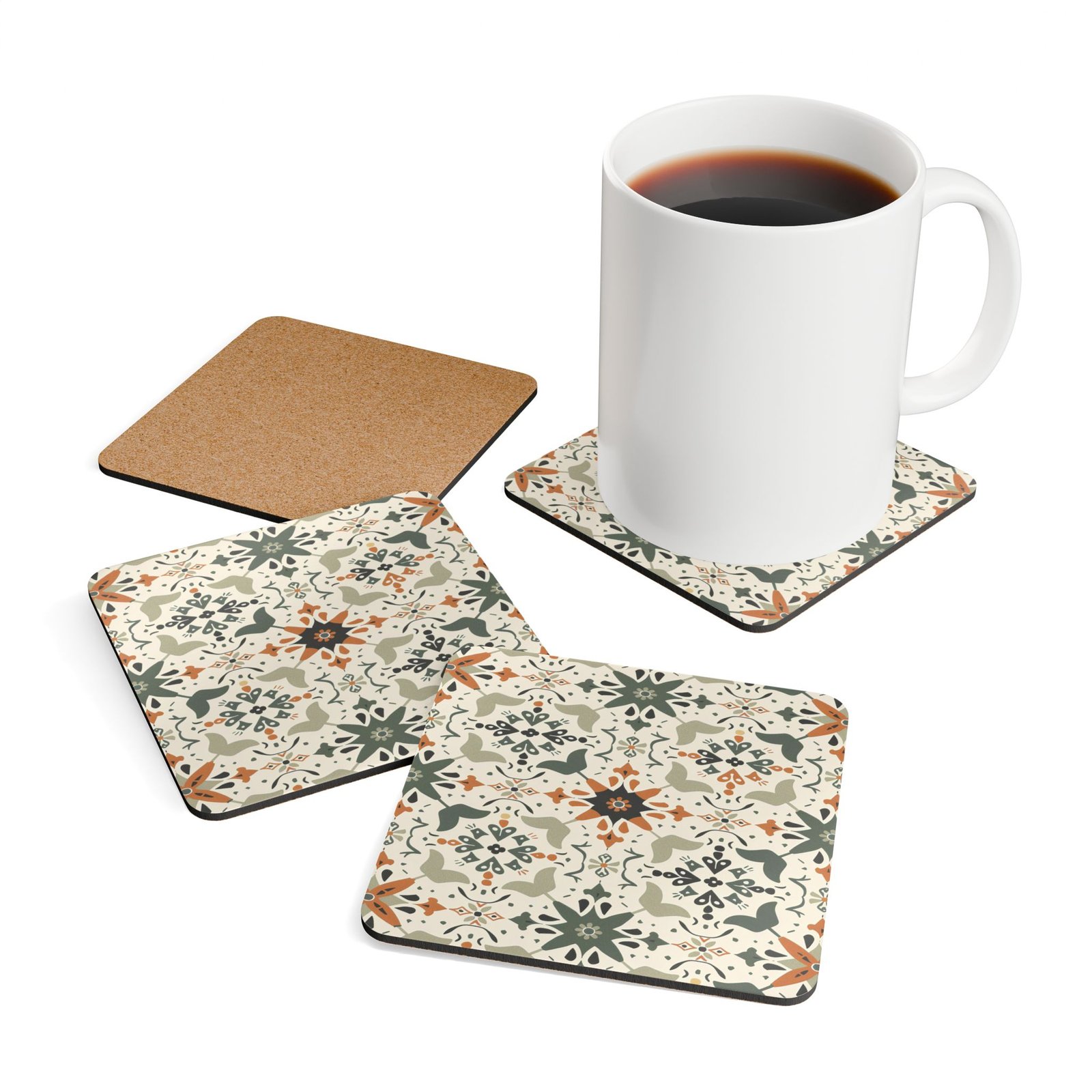 Artisan Corkwood Coaster Set - Nature-Inspired Design for Home Decor & Gift Giving - Image 2
