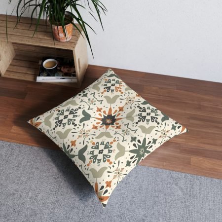 Mandala Tufted Floor Pillow - Boho Chic Decor for Cozy Living Spaces