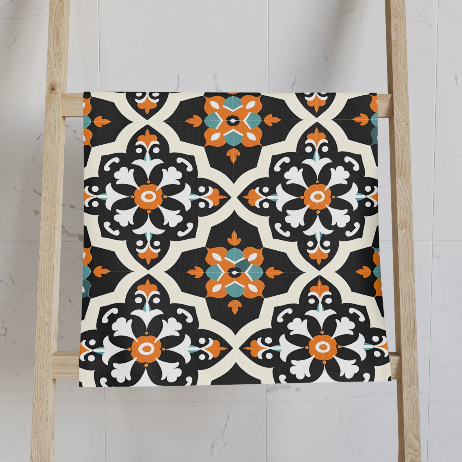 Bohemian Chic Hand Towel - Vibrant Floral Pattern for Home Decor - Image 2