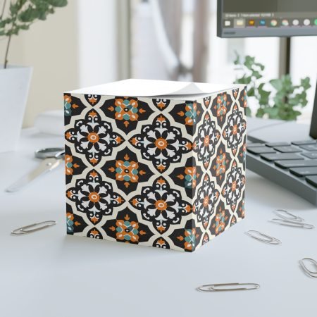 Elegant Patterned Note Cube for Stylish Organization