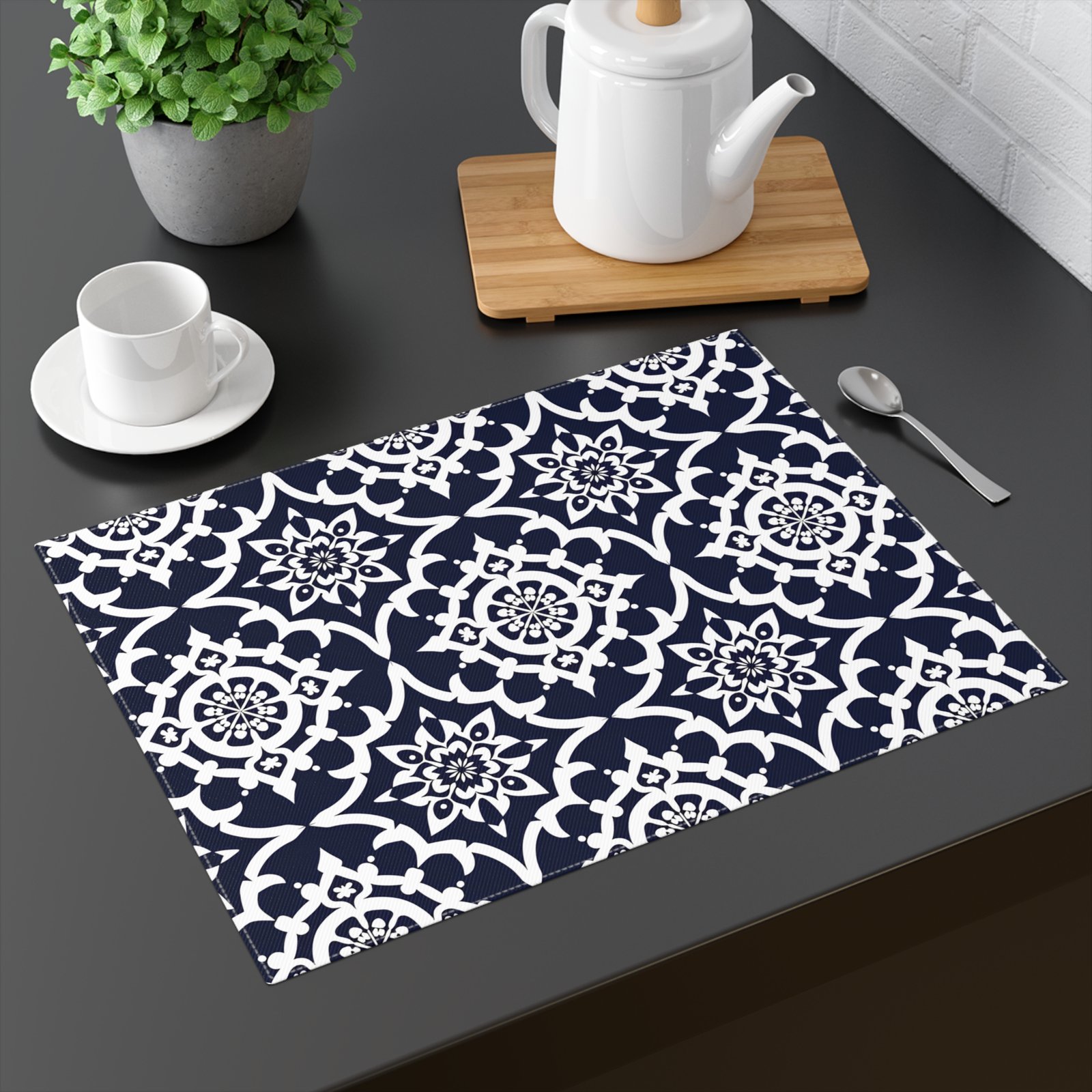 Navy Mediterranean Tile Placemat