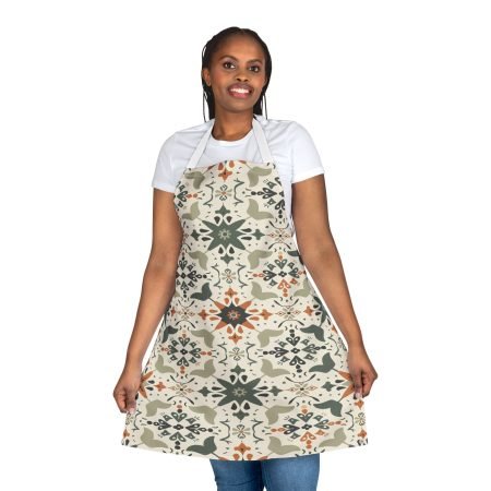 Boho Floral Apron with 5-Color Straps - Perfect for Cooking & Baking Enthusiasts