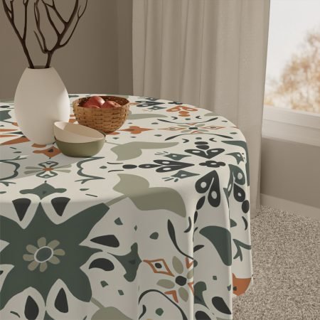 Boho Floral Tablecloth - Elegant Dining Decor for Home Gatherings