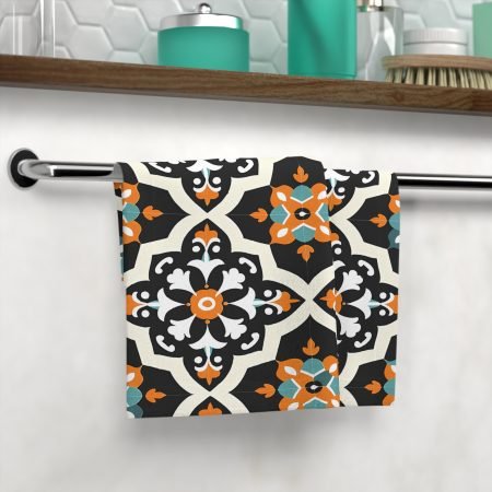 Bohemian Floral Face Towel - Stylish Bathroom Décor