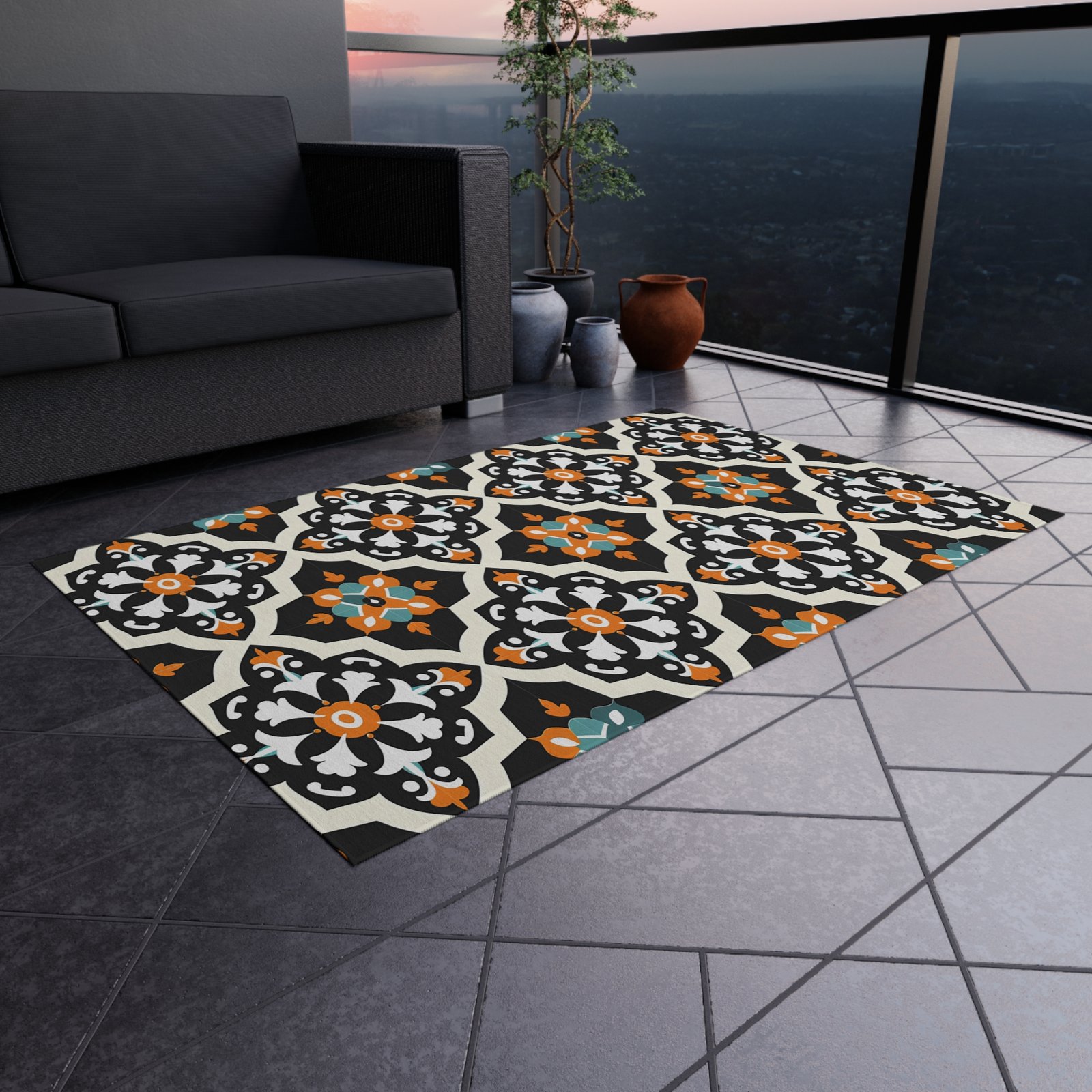 Stylish Outdoor Rug for Patio & Garden Decor - Image 2