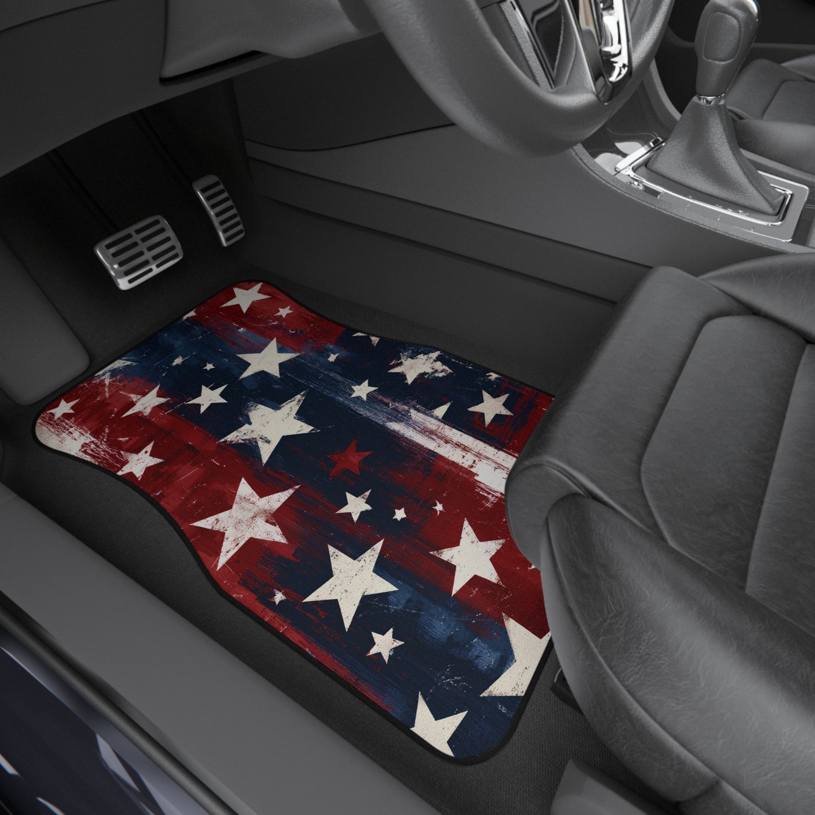 Patriotic Stars & Stripes Car Mats (Set of 4)